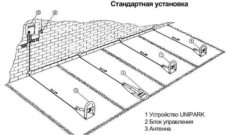 Парковочный барьер чертеж