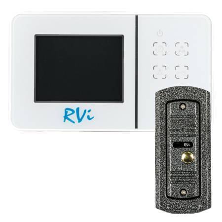Комплект видеодомофона RVi-VD1 mini белый + RVi-305 серебро