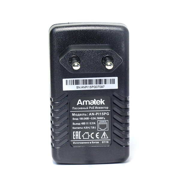 PoE инжектор пассивный AMATEK AN-PI15PG
