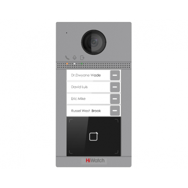 Вызывная панель видеодомофона HiWatch VDP-D4214W(B)/Flush с Wi-Fi