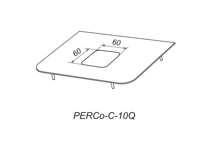 Крышка PERCo-C-10Q для встроенного считывателя штрих-кодов, для тумбового турникета