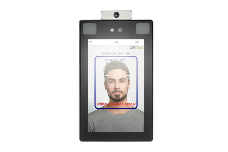 Терминал доступа биометрический ZKTeco ProFace X[CH/TD] со сканером лица, температуры, с кронштейном