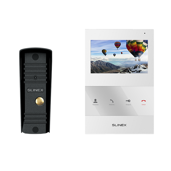 Комплект видеодомофона SLINEX SQ-04M белый + ML-16HR черный