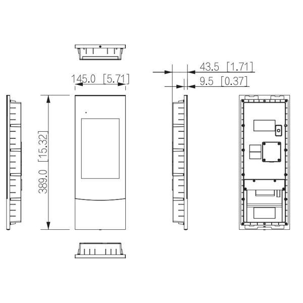 Вызывная панель IP-домофона DHI-VTO7541G-S3 DAHUA c распознаванием лиц и отпечатков пальцев